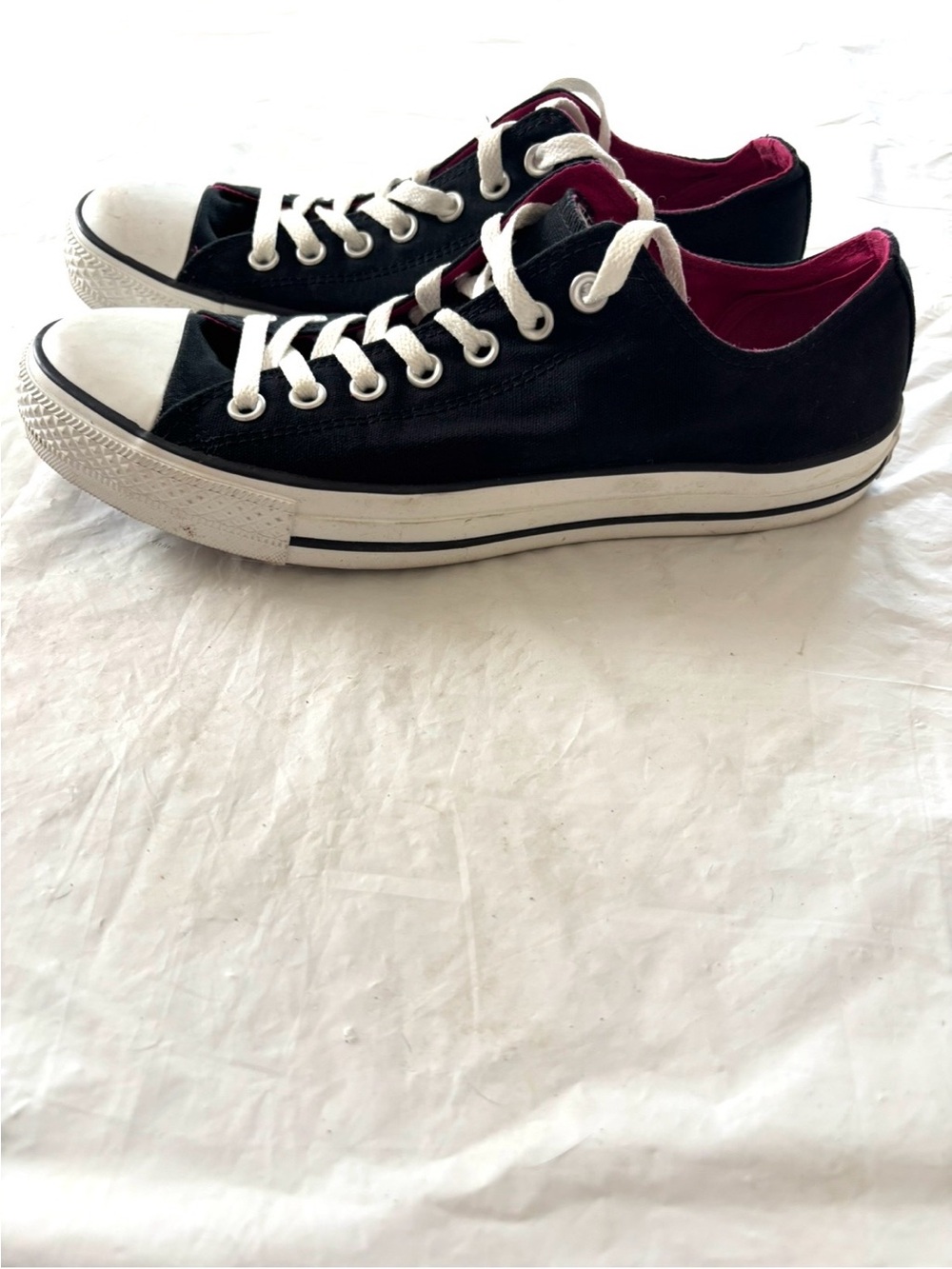NWOT Converse Black Low Top Double Tongue Sneakers SZ 11 Men 9 Wmn